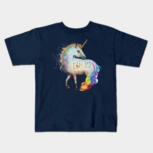 Cutie Pi day Unicorn rainbow kawaii kindergarten Kids T-Shirt